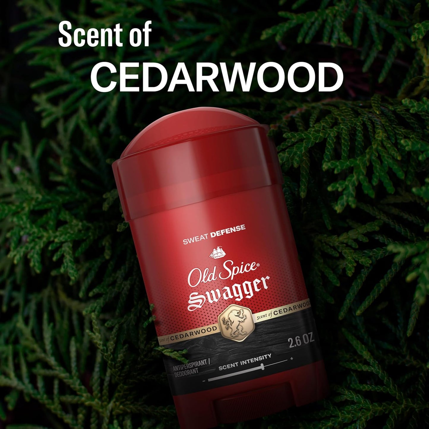 Old Spice Sweat Defense Antiperspirant & Deodorant for Men, 24/7 Ultimate Sweat Protection, Long Lasting Scent, Soft Solid, Swagger with Cedarwood Scent, 2.6 oz