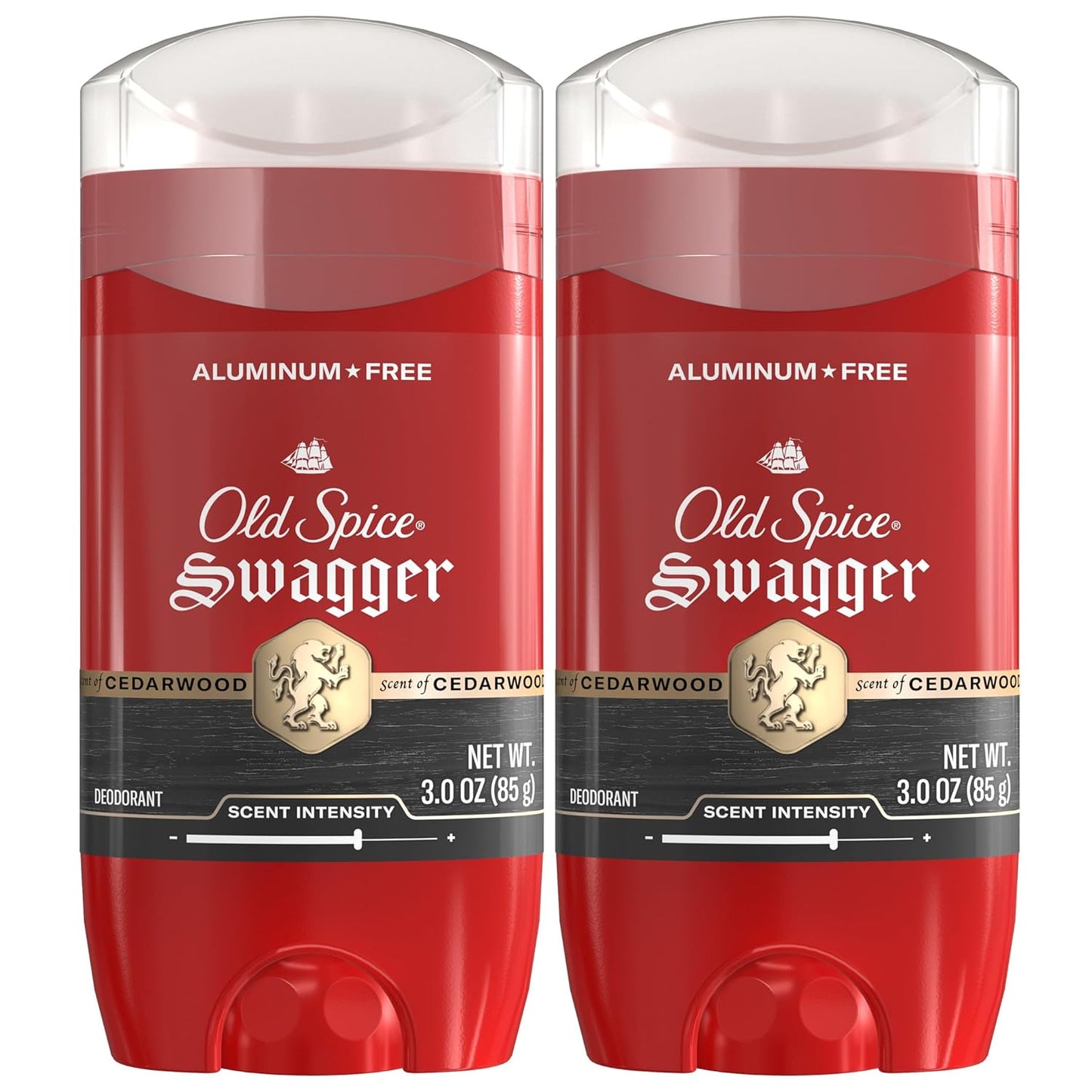 Old Spice Aluminum Free Deodorant for Men, 24/7 Odor Protection, 24/7 Freshness & Lasting Scent, Goes on Clean, Swagger with Cedarwood Scent, 3.0 oz (Pack of 2)