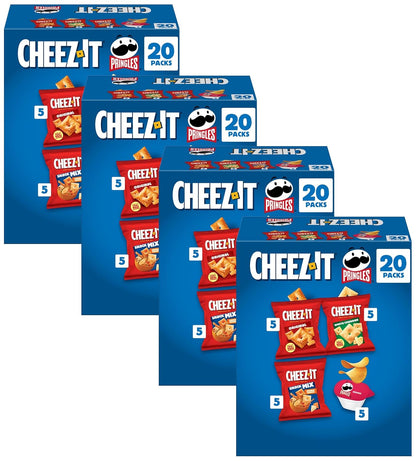 Cheez-It, Pringles, Lunch Snacks, Variety Pack, 16.95oz Box (80 Packs)