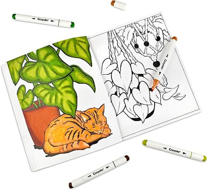 Crayola Plant Lady Adult Coloring Book, 32 Pgs, Alcohol Marker Friendly Paper, Mindfulness & Screen Free Activity for Adults and Plant Parents