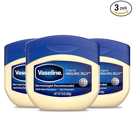 Vaseline Petroleum Jelly Original 3 Count Provides Dry Skin Relief And Protects Minor Cuts Dermatologist Recommended And Locks In Moisture 13oz