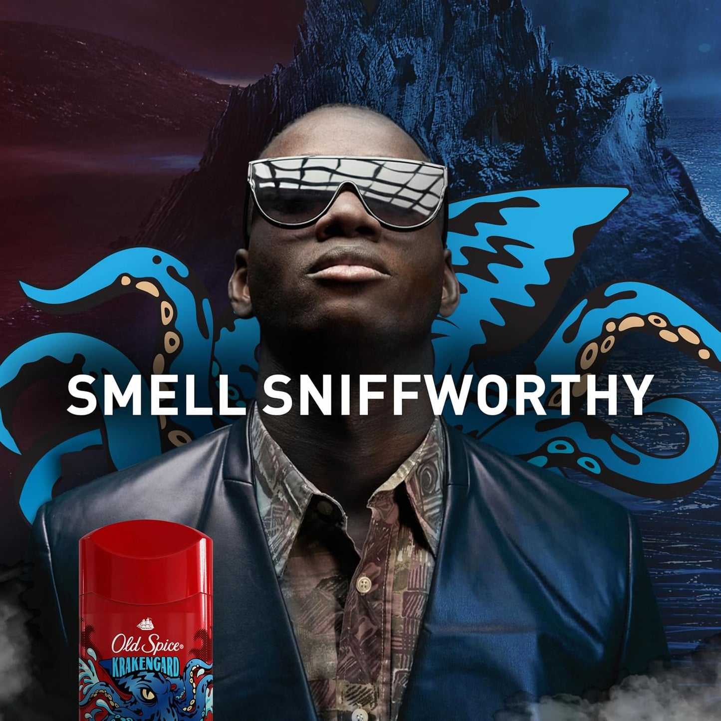 Old Spice Aluminum Free Deodorant for Men, 24/7 Odor Protection, 24/7 Freshness & Lasting Scent, Goes on Clear, Krakengard with Deep Ocean Scent, 2.6 oz