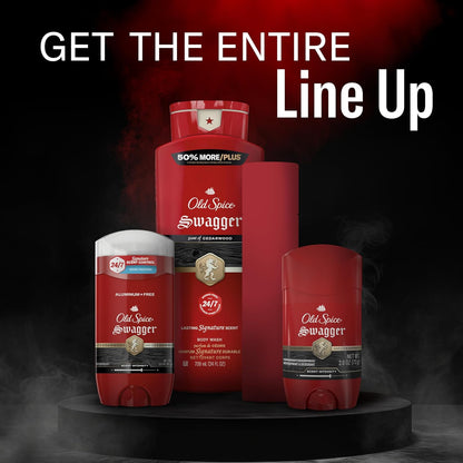 Old Spice Sweat Defense Antiperspirant & Deodorant for Men, 24/7 Ultimate Sweat Protection, Long Lasting Scent, Soft Solid, Swagger with Cedarwood Scent, 2.6 oz (Pack of 2)