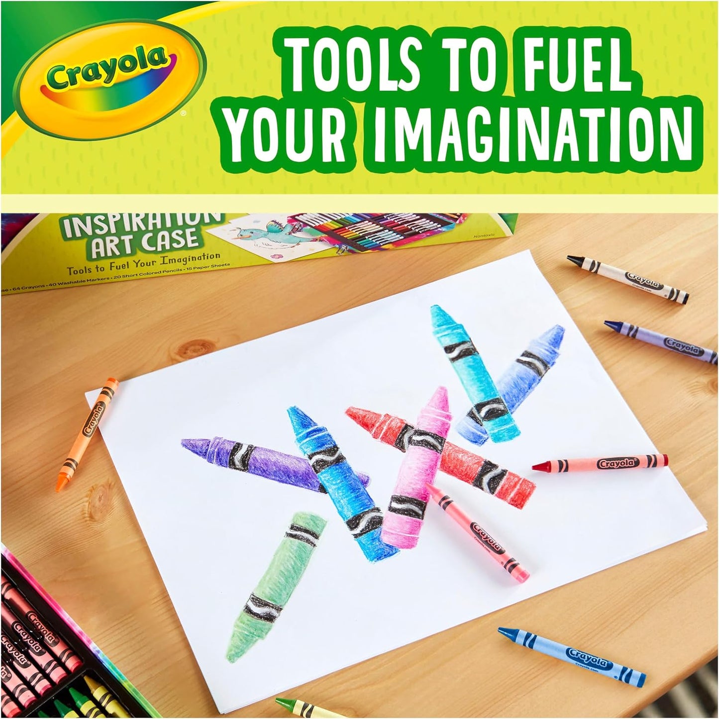 Crayola Inspiration Art Case Coloring Set - Tie-Dye (140ct), Art Supplies Set For Kids, Travel Drawing Kit, Gift for Girls & Boys, Ages 5+