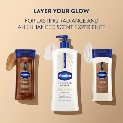 Vaseline Intensive Care Body Lotion Advanced Repair Unscented for Dry Skin Lotion Made with Ultra-Hydrating Lipids + Vaseline Jelly to Repair Extremely Dry Skin 32 Fl oz