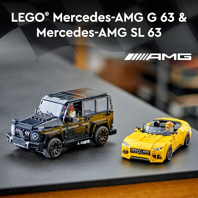 LEGO Speed Champions Mercedes-AMG G 63 & SL 63 Building Toys - Kids Pretend Play Toy Cars for Boys & Girls, Ages 10+ Years - Gifts for Christmas - 76924