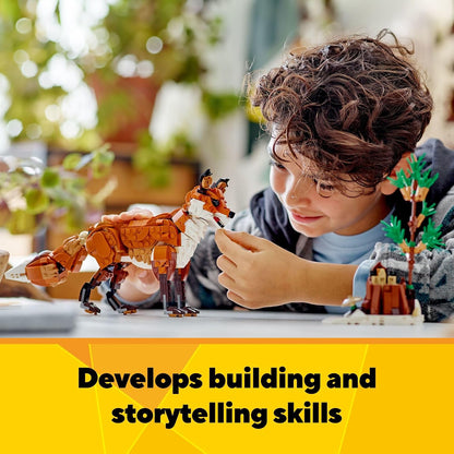 LEGO Creator 3 in 1 Forest Animals Red Fox Toys - Building Toys for Kids, Boys & Girls, Ages 9+ - W/ 3 Building Options into Fox, Owl, or Squirrel - Gift for Birthdays - 31154