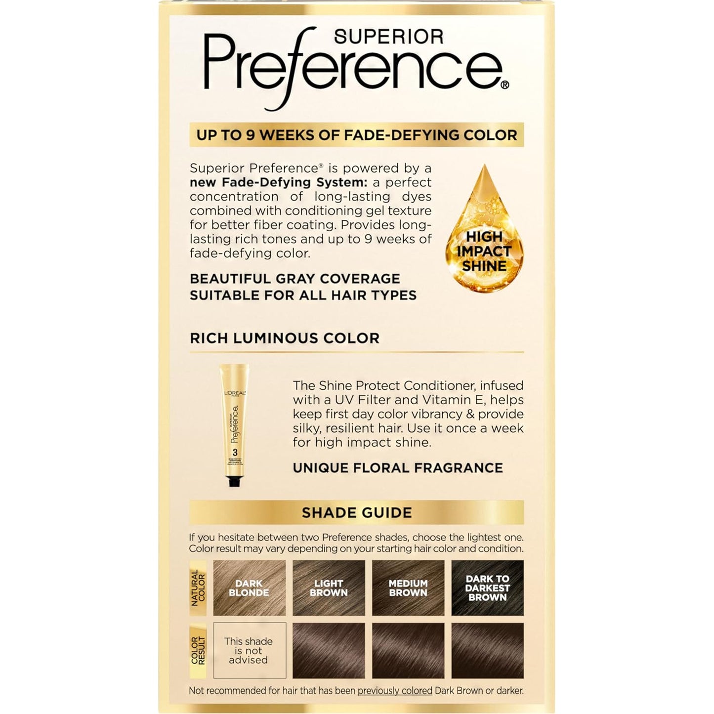 L'Oreal Paris Superior Preference Luminous Fade-Defying Permanent Hair Color, Hair Dye For Up to 9 Weeks of Radiance, Cool Medium Brown 5C, 1 Hair Dye Kit