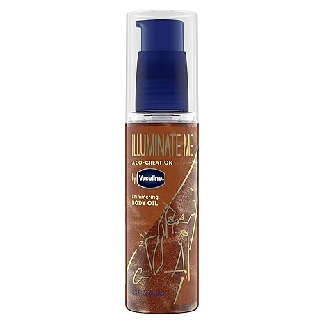 Vaseline Intensive Care Cocoa Radiant For Glowing Skin 3 Count Body Gel Oil Body Oil & Illuminate Me Shimmering Body Oil Created for Melanin Rich Skin