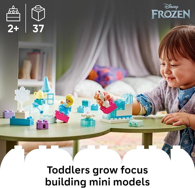 LEGO DUPLO Disney Frozen Creative Box with Elsa and Olaf 10462 | Building Toys for Toddlers, Ages 2+, Sturdy Build for Pretend Play, Develops Fine Motor Skills, 37 pieces, Gift for Birthdays