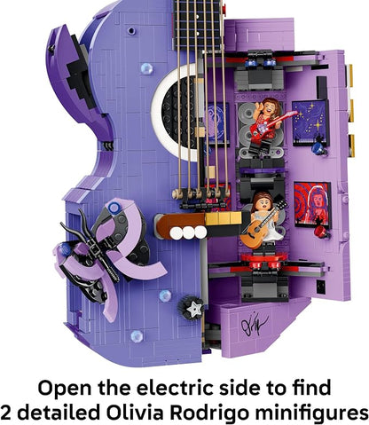 LEGO Editions Olivia Rodrigo's Dual Guitar 43031 | Collectible Building Toy for Teens, Ages 14+, Olivia Rodrigo Minifigure, Bedroom Decor, 1228 pieces, Gift for Birthdays