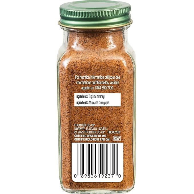 Simply Organic Pure Ground Nutmeg, 2.3 Ounce Jar