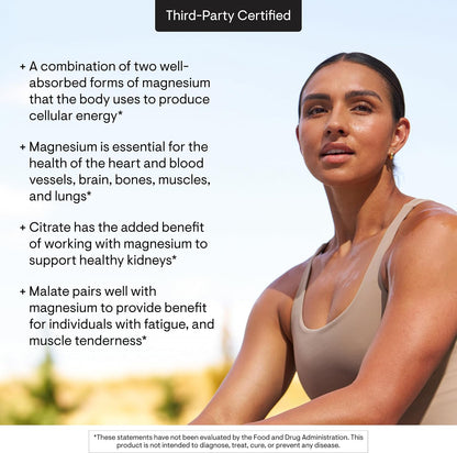 THORNE Magnesium CitraMate, Magnesium Citrate & Malate, 90 Capsules
