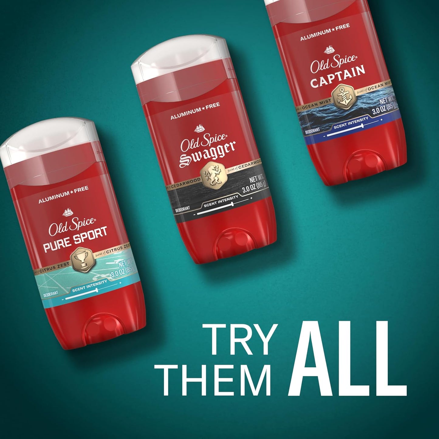 Old Spice Aluminum Free Deodorant for Men, 24/7 Odor Protection, 24/7 Freshness & Lasting Scent, Pure Sport with Citrus Zest Scent, 3 oz