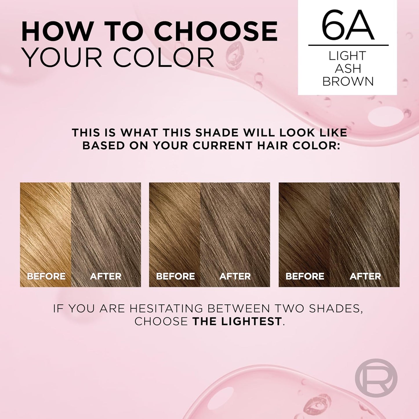 L'Oreal Paris Excellence Crème Permanent Hair Dye, Triple Care Hair Color with Hyaluronic Acid for 100% Gray Coverage, 6A Light Ash Brown, 1 Kit (Packaging May Vary)