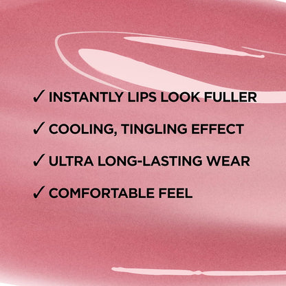 L'Oreal Paris Infallible Pro Gloss Plump Lip Gloss with Hyaluronic Acid, Long Lasting Plumping Shine, Lips Look Instantly Fuller and More Plump, Mirror, 0.21 fl. oz. (Pack of 2)