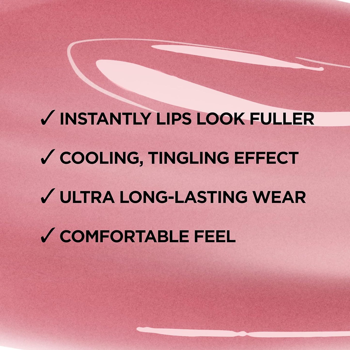 L'Oreal Paris Infallible Pro Gloss Plump Lip Gloss with Hyaluronic Acid, Long Lasting Plumping Shine, Lips Look Instantly Fuller and More Plump, Moonlit Rose, 0.21 fl. oz.