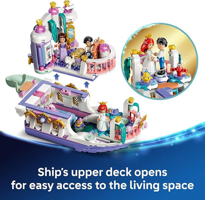LEGO Disney Princess Ariel's Royal Wedding Boat 43299 | Building Toys for Girls & Boys, Ages 6+, The Little Mermaid Movie Character Figures, Fun Activity for Kids, 519 pieces