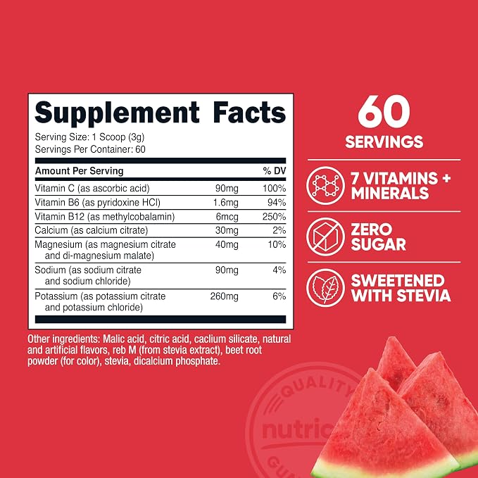 Nutricost Electrolytes Complex Powder (Watermelon) 60 Servings