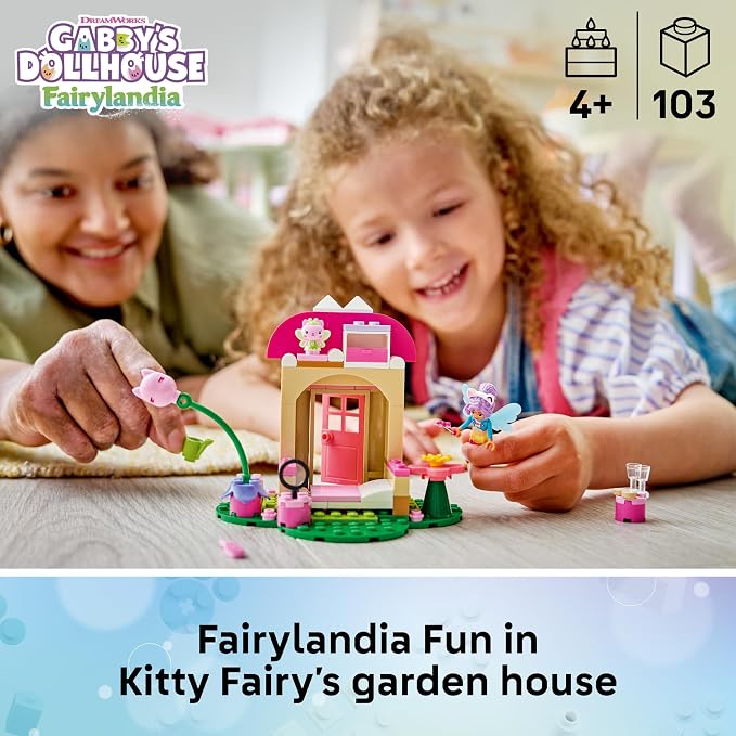 LEGO Gabby's Dollhouse Kitty Fairy's Garden House 11212 | Preschool Building Toys for Girls & Boys, Ages 4+, W/ Starter Bricks, Sturdy Build for Pretend Play, 103 pieces, Gift Idea