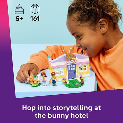 LEGO Friends Heartlake City Bunny Hotel Building Toy for Girls & Boys - Pretend Play Set for Kids, Ages 5+ - W/Paisley & Leo Minidolls, 2 Toy Bunnies, & Accessories - Gift Idea for Birthdays - 42679