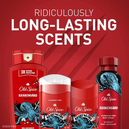 Old Spice Body Wash for Men, Krakengard, Long Lasting Lather, 709mL (24oz)