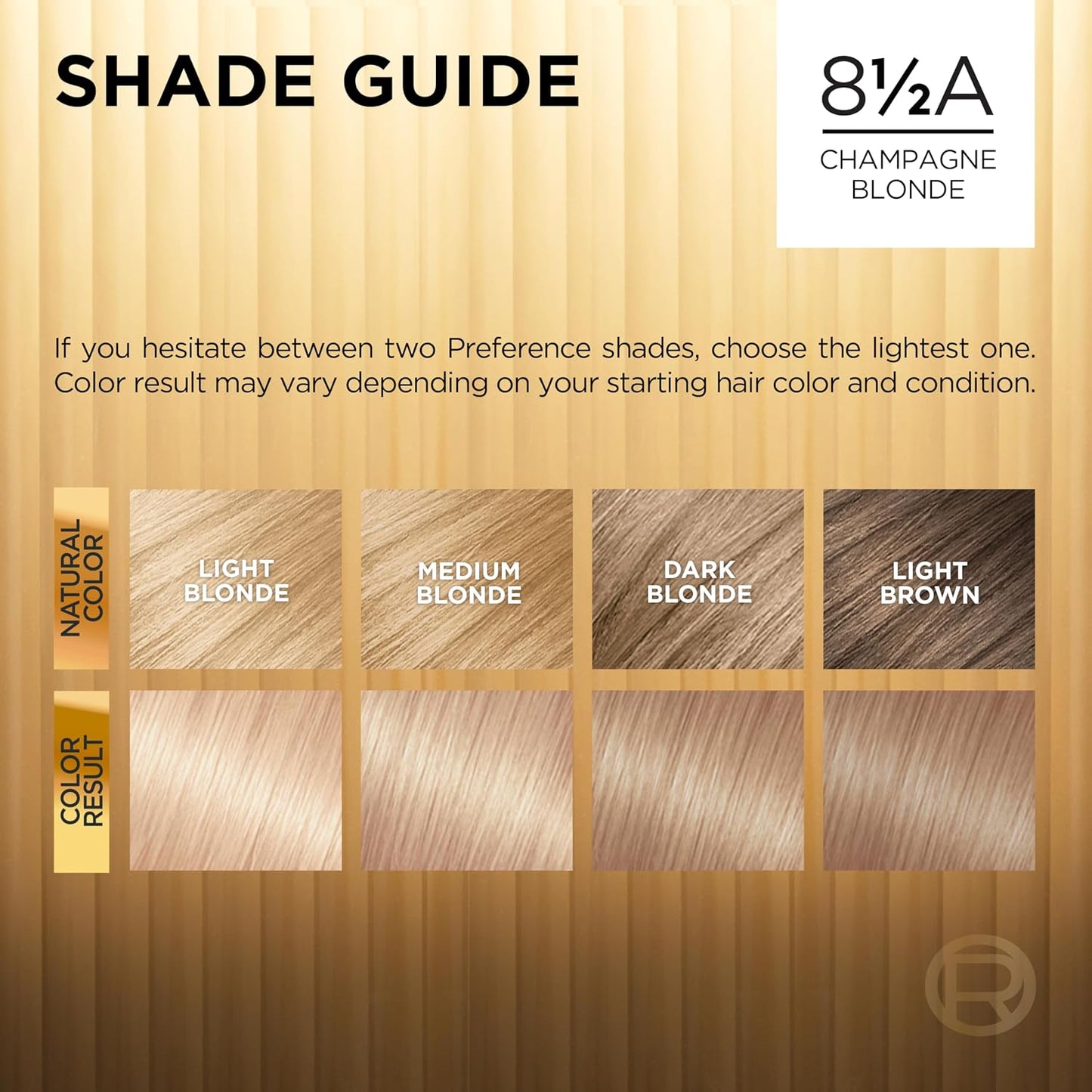 L'Oreal Paris Superior Preference Luminous Fade-Defying Permanent Hair Color, Hair Dye For Up to 9 Weeks of Radiance, Champagne Blonde 8.5A, 1 Hair Dye Kit