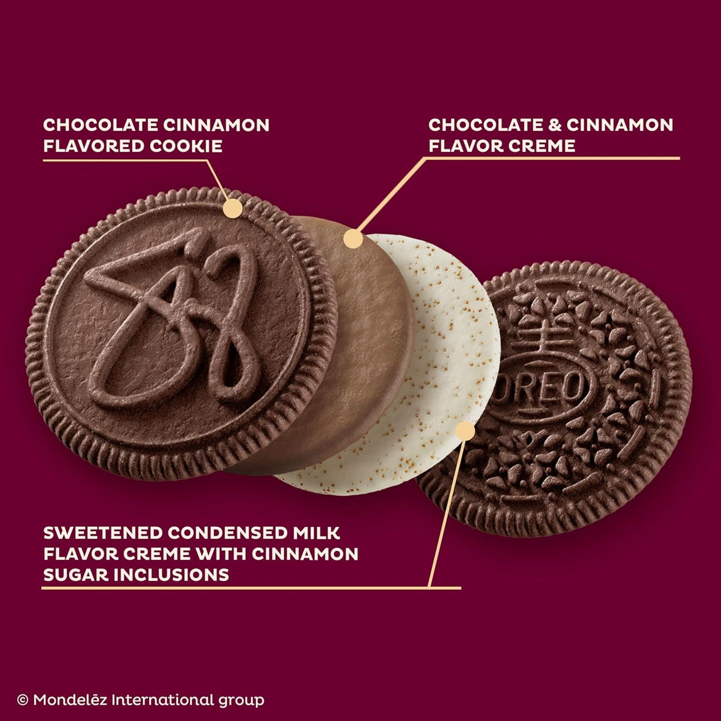 Pack of 50 Selena Gomez OREO Cookies, Chocolate and Cinnamon Creme, Limited Edition, 10.68 oz