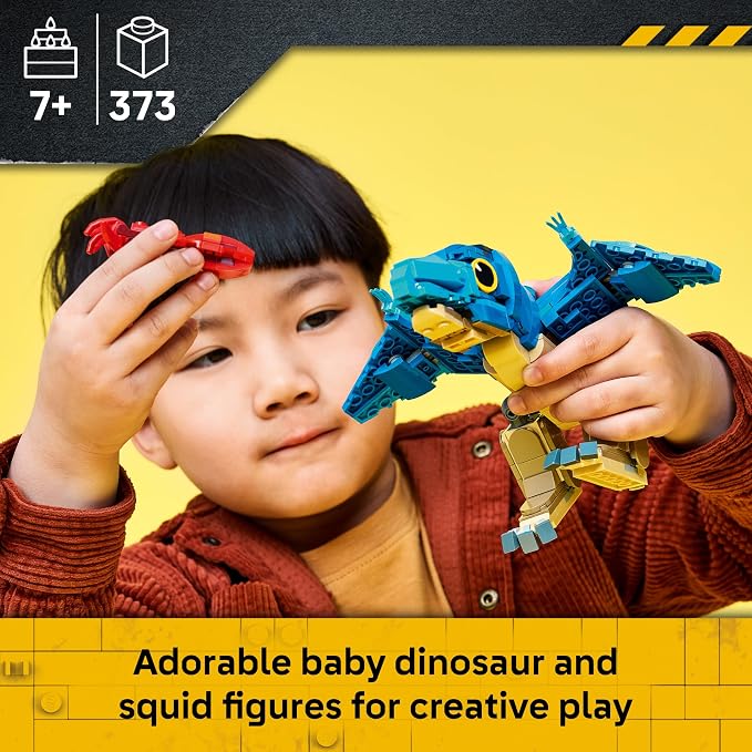 LEGO Jurassic World Baby Dinosaur: Pteranodon 77977 | Building Toy for Boys & Girls, Ages 7+, Dinosaur Toy for Kids, Pretend Play, Easy Build, 373 pieces, Gift for Birthdays
