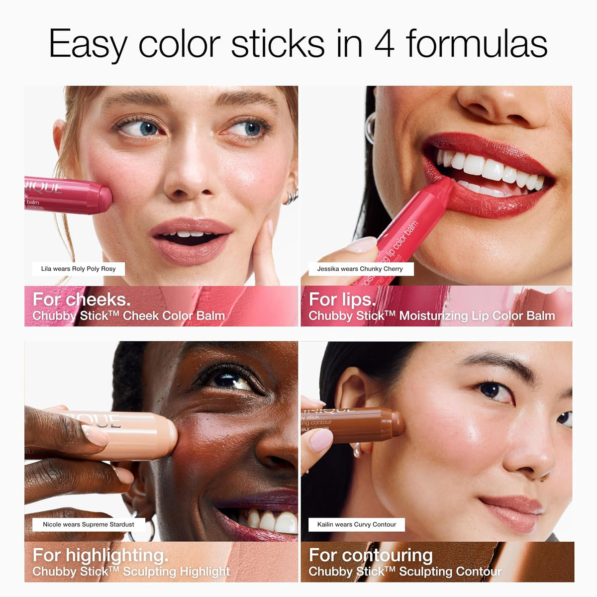Clinique Chubby Cream Blush Stick Cheek Colour Balm | Blush For Cheeks | Long Lasting + Buildable | Create A Healthy Looking Glow | Perfect For Travel