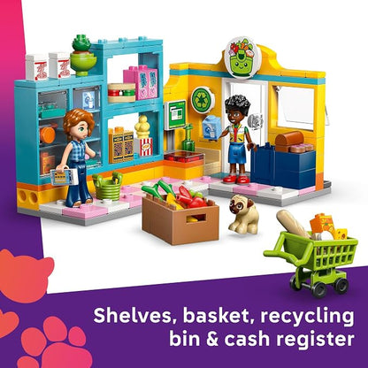 LEGO Friends Heartlake City Convenience Store Building Toy for Girls & Boys - Pretend Play Set for Kids, Ages 5+ - W/Autumn & Zac Minidolls, 1 Toy Dog, & Accessories - Gift Idea for Birthdays - 42680