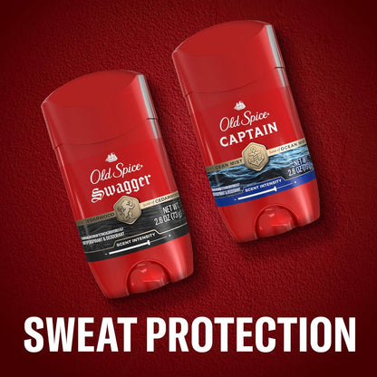 Old Spice Antiperspirant Deodorant for Men, 24/7 Sweat & Odor Protection, 24/7 Lasting Freshness, Invisible Solid, Captain with Bergamot Scent, 2.6 oz (Pack of 6)