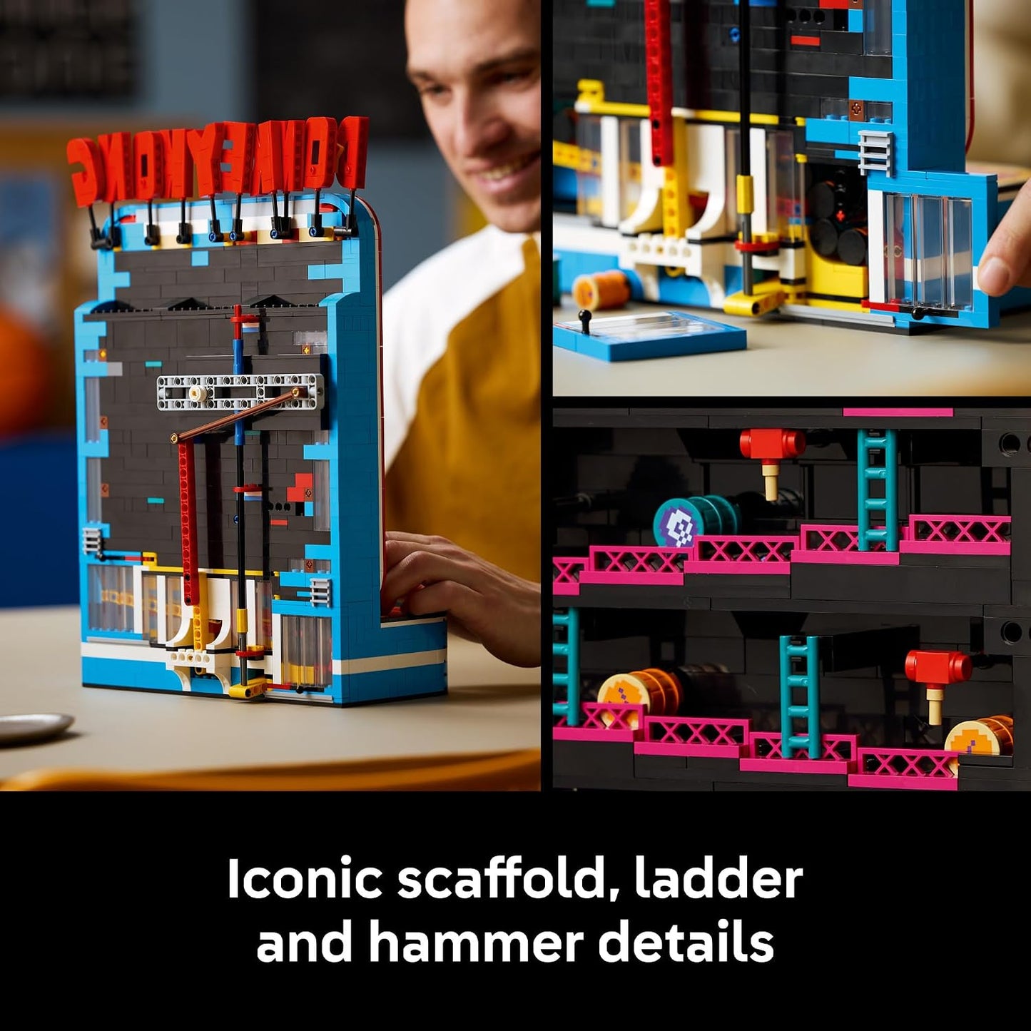 LEGO Super Mario Donkey Kong Arcade 72051 | Collectible Building Set for Adults, Ages 18+, Retro Arcade Decor, Working Levers & Joystick, 1,367 pieces, Gift for Gamers