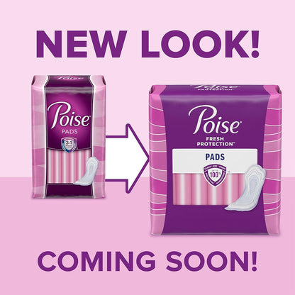 Poise Postpartum Incontinence Pads for Women, Ultimate Absorbency, Long, Original Design, 27 Count