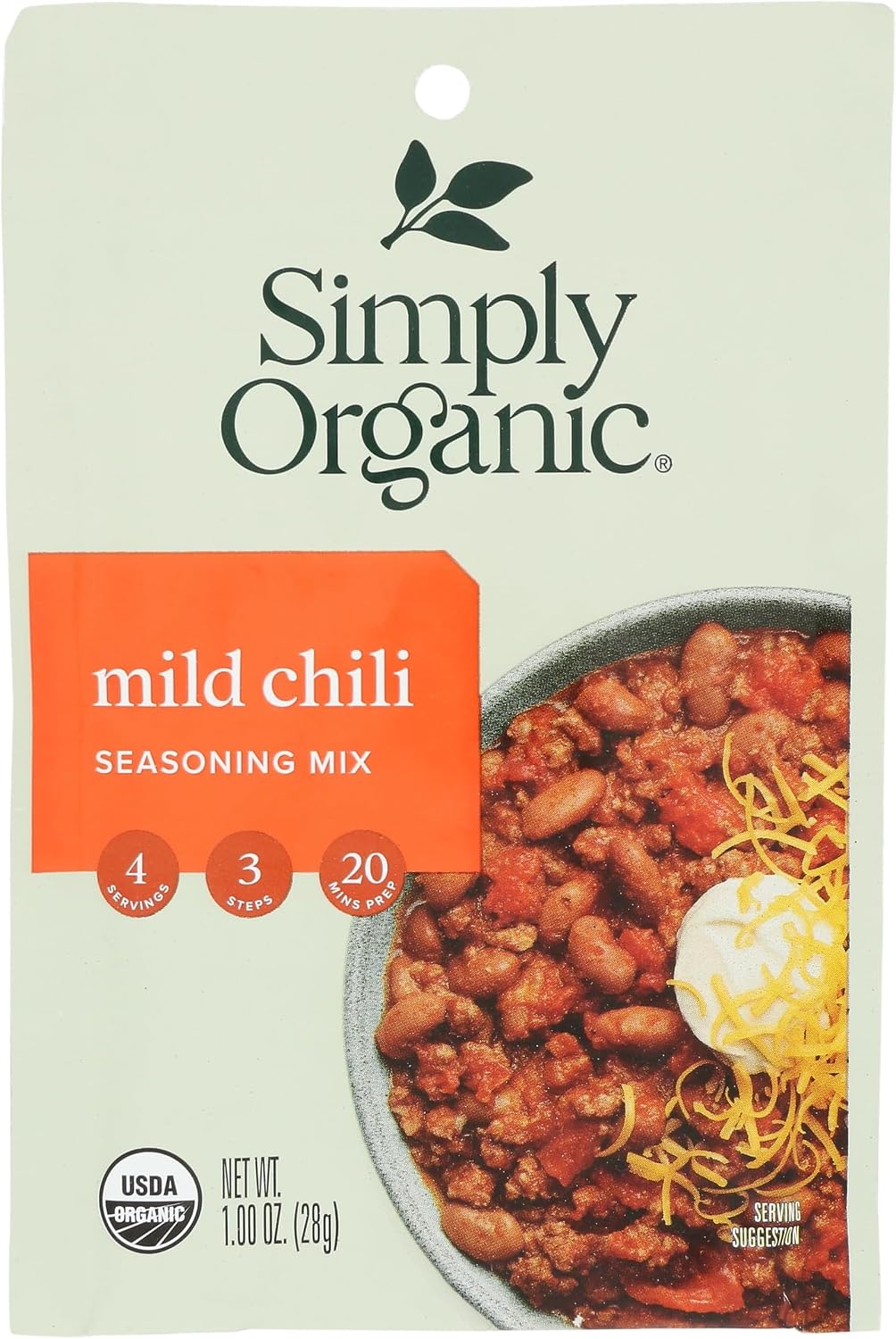 Simply Organic Mild Chili, Certified Organic | 1 oz (Pack of 5)