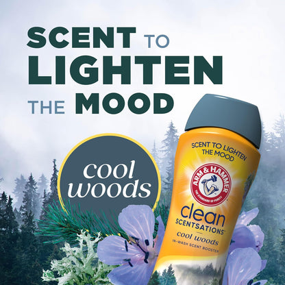 ARM & HAMMER Clean Scentsations Laundry Scent Booster, Cool Woods, 24 Oz