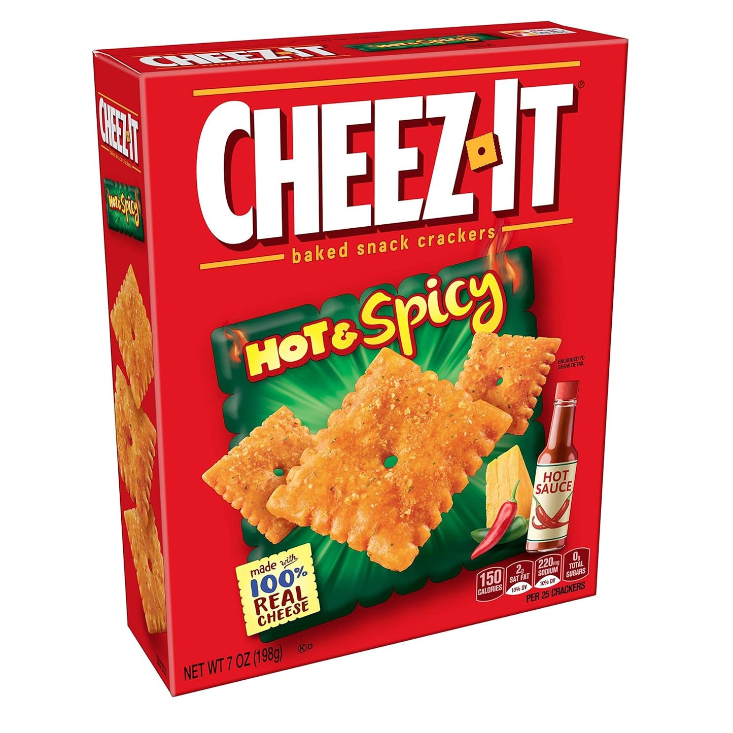 Cheez-It Baked Snack Cheese Crackers, Hot & Spicy, 7 oz Box