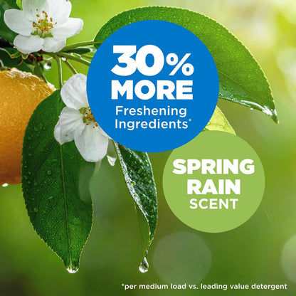 ARM & HAMMER 5-in-1 Power Sheets Laundry Detergent, Spring Rain, 50 Count (Pack of 6)