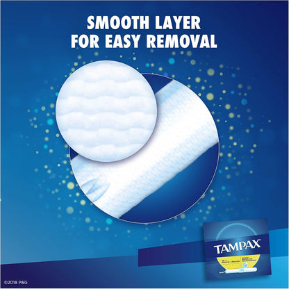 Tampax Cardboard Applicator Tampons, Regular Absorbency, 20 Count, Pack of 4