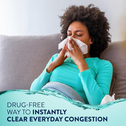 Vicks Sinex Saline Moisturizing Nasal Spray, with Aloe, Drug Free Ultra Fine Mist, Clear Everyday Sinus Congestion Fast, Clear Mucus from a Cold or Allergy, 5 OZ x 2