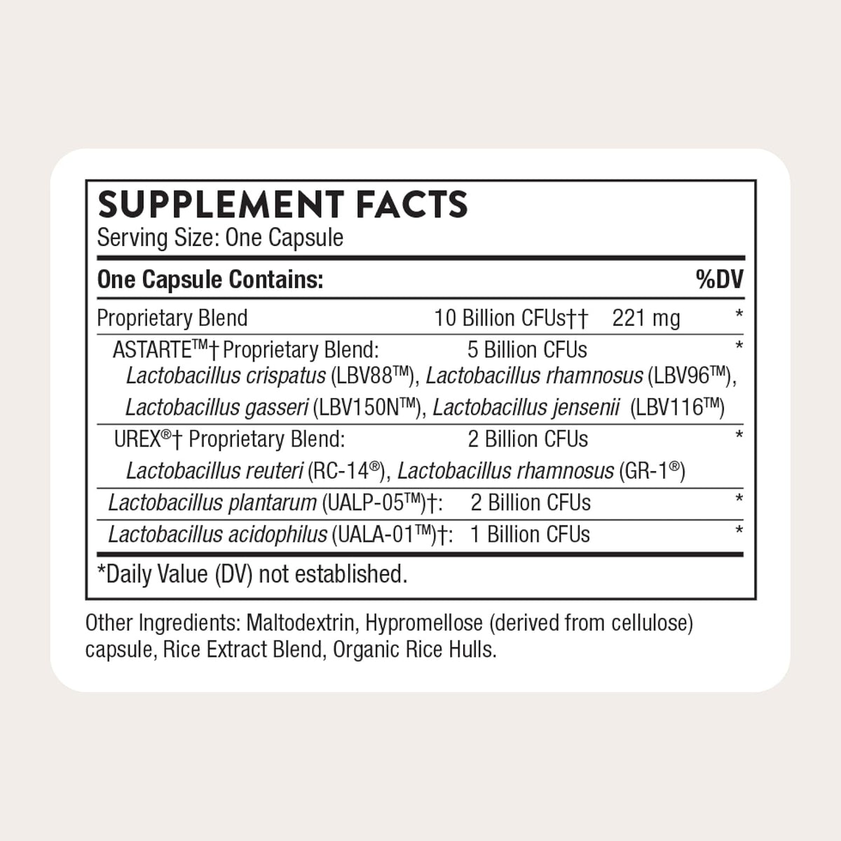 THORNE Women's Daily Probiotic, 10 Billion CFU, 8 Strains, 30 Capsules