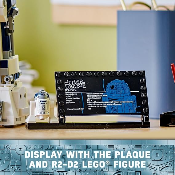 Star Wars R2-D2 Building Toy Set -Display Star Wars Toy, Ages 10+ - Includes 25th Anniversary Darth Malak Minifigure - 75379