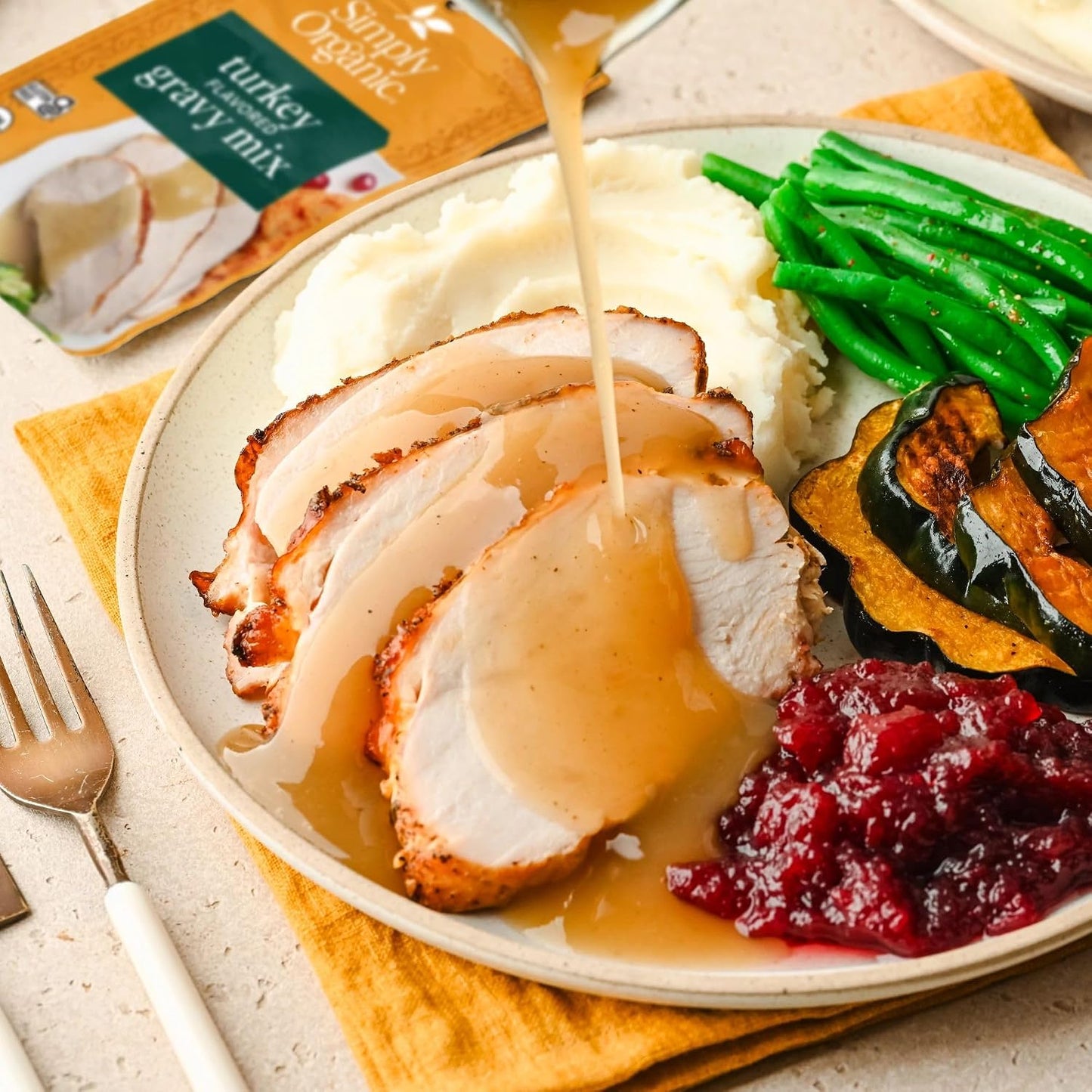 Simply Organic Turkey Flavored Gravy Mix - Certified Organic, Gluten Free | 0.85 Ounce (Pack of 12)