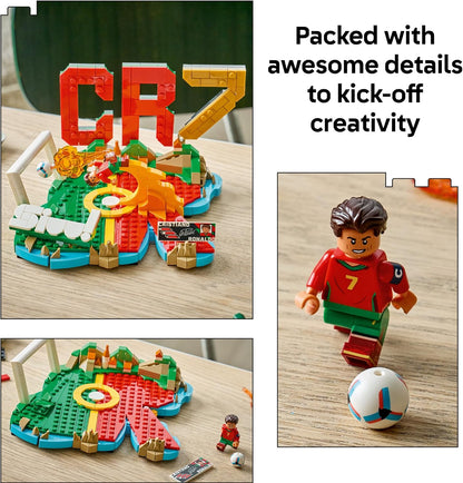 LEGO Editions Cristiano Ronaldo – Soccer Highlights - Building Set for Boys & Girls, Ages 10+ - Collectible Soccer Gift with Plaque - Kids Bedroom or Shelf Decor - 43012