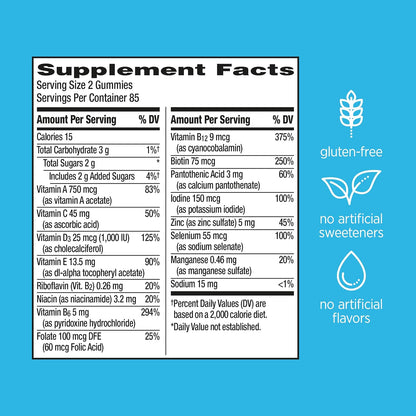 Centrum MultiGummies for Men, Assorted Fruit Flavors, 170 Count