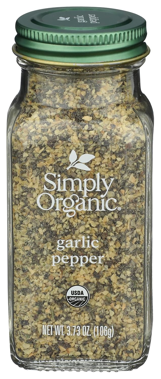 Simply Organic, Garlic Pepper Organic, 3.73 Ounce