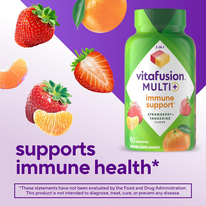 Vitafusion Multivitamin Gummies + Immune Support | 90 Adult Gummy Vitamins