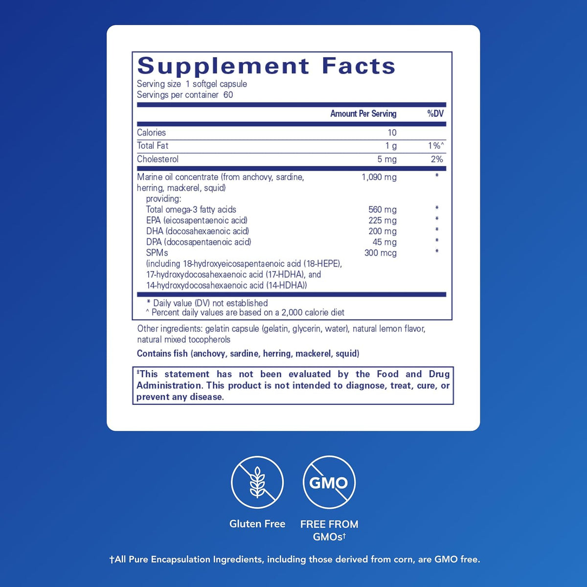 Pure Encapsulations Pro-Resolve Omega, 60 Softgel Capsules