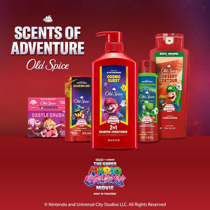 Old Spice Mens 2-in-1 Shampoo and Conditioner, Cosmic Quest, x The Super Mario Galaxy Movie, 21.9 fl oz