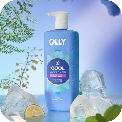OLLY Body Wash Cool Mood + Skin Infused with arnica & vitamin B12 17 Fl Oz